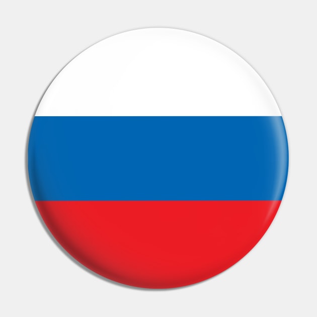 Russia Flag Pin by DetourShirts