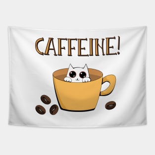 Caffeine addict cat Tapestry