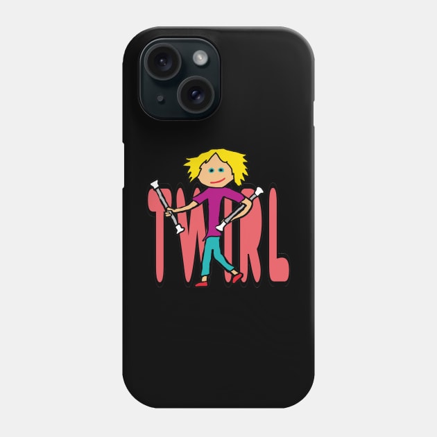 Baton Twirling Phone Case by Mark Ewbie