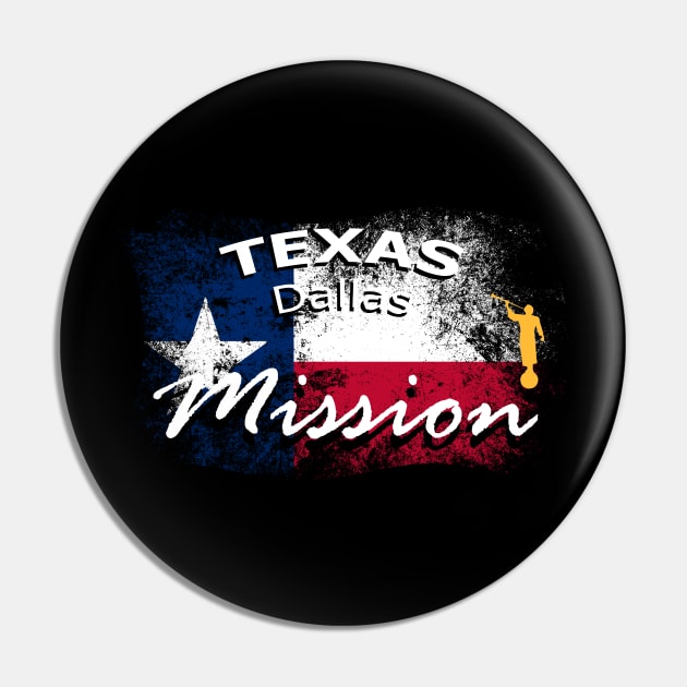 Texas Dallas Mormon LDS Mission Missionary Gift Pin by TruckerJunk