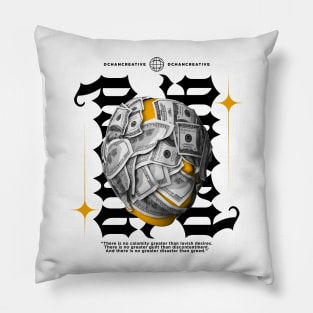 Greed Modern Streetwear Pillow