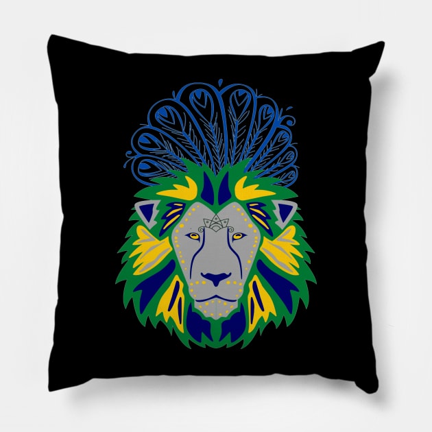 Lion with head jewelry Pillow by KQ1985