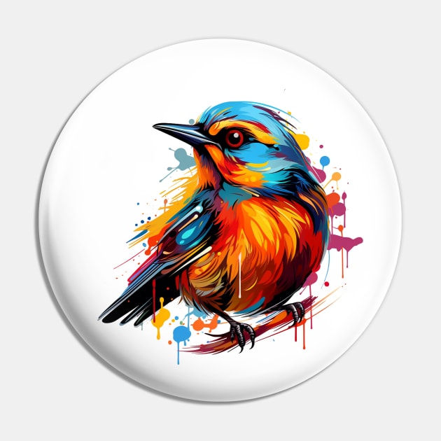 bird with pop art style Pin by gblackid