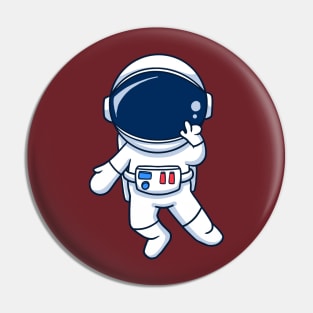 Astronaut Peace Pin