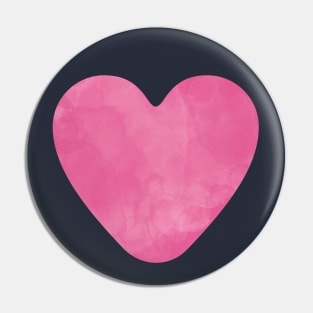 Pink Watercolor Heart Shape Pin