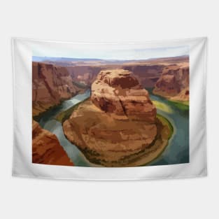 Grand Canyon Cliff Painting Tapestry