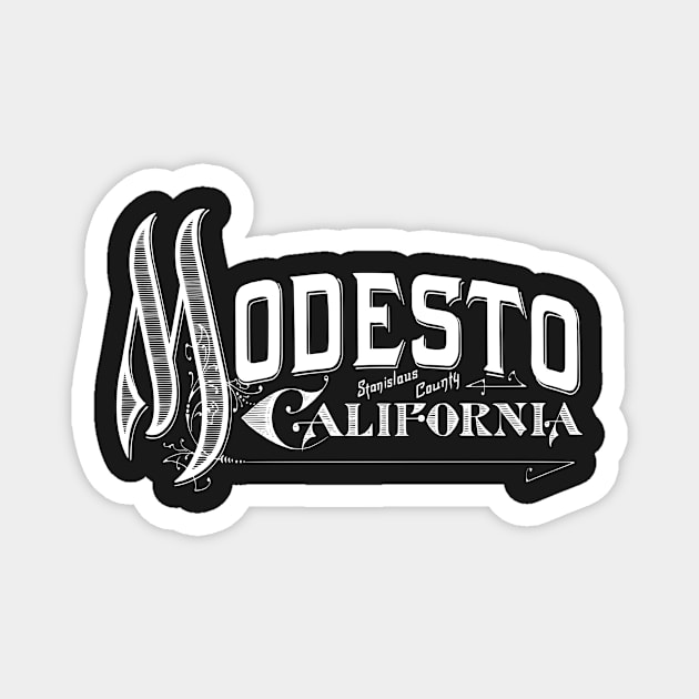 Vintage Modesto, CA Magnet by DonDota