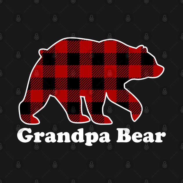 Discover Grandpa Bear Red Plaid Christmas Pajama Family - Grandpa Bear Red Plaid Christmas Pajama - T-Shirt