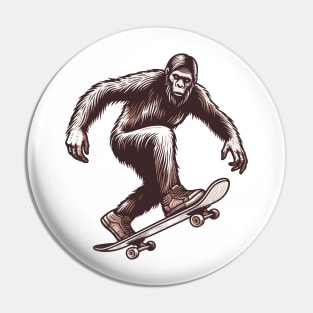 Monkey Skater Pin