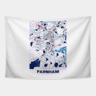 Farnham - United Kingdom MilkTea City Map Tapestry