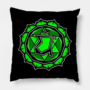 Heart Chakra Symbol - Sacred Green Lotus Flower - Anahata - Heart Chakra Pillow