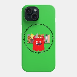 Friendly Kaiju Volunteer vs Alien Invaders (MD23QU009) Phone Case