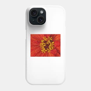 zinnia flower bloom in red and orange floral fantasy Phone Case