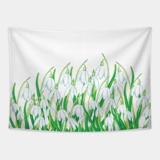 Snowdrop Flowers Tapestry