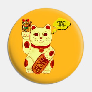 Prosperity Neko Pin