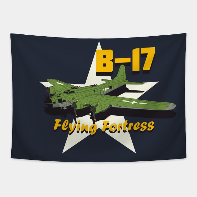 WW2 B-17 Flying Fortress heavy bomber Tapestry by FAawRay