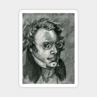 Franz Schubert - charcoal portrait Magnet