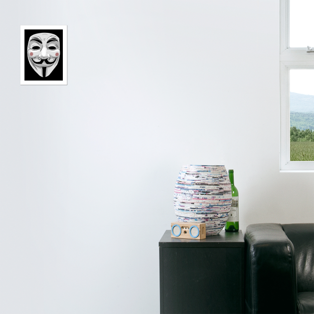 Anonymous Hacker Mask Poster for Sale by blacksnowcomics