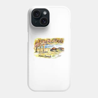 Grazing Bison Phone Case