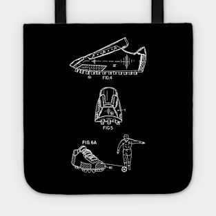 Soccer Shoe Vintage Patent Drawing Tote