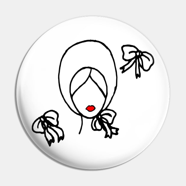 Bonnet Lady Pin by A2Gretchen