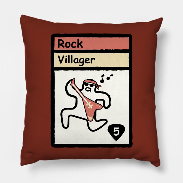 Rock Villager Pillow by Limey Jade 