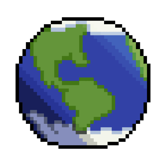 Pixel Earth by nochi