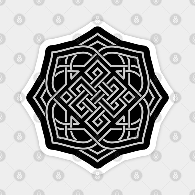 Tibetan Knot mandala Magnet by PONDERPUFFIN