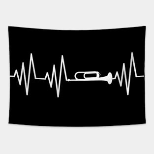 Trumpet Heartbeat Gift Trumpet lovers Tapestry