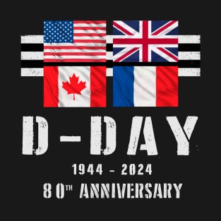 1944 D-Day 2024 80th Anniversary Normandy T-Shirt