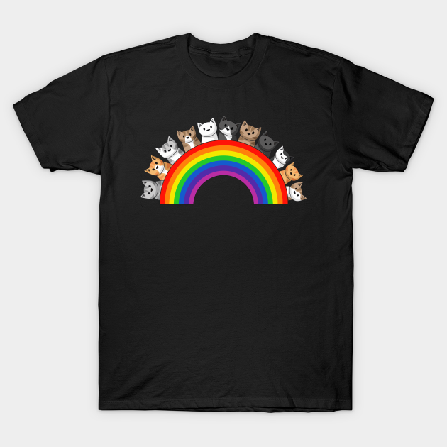Rainbow Cats - Cats - T-Shirt