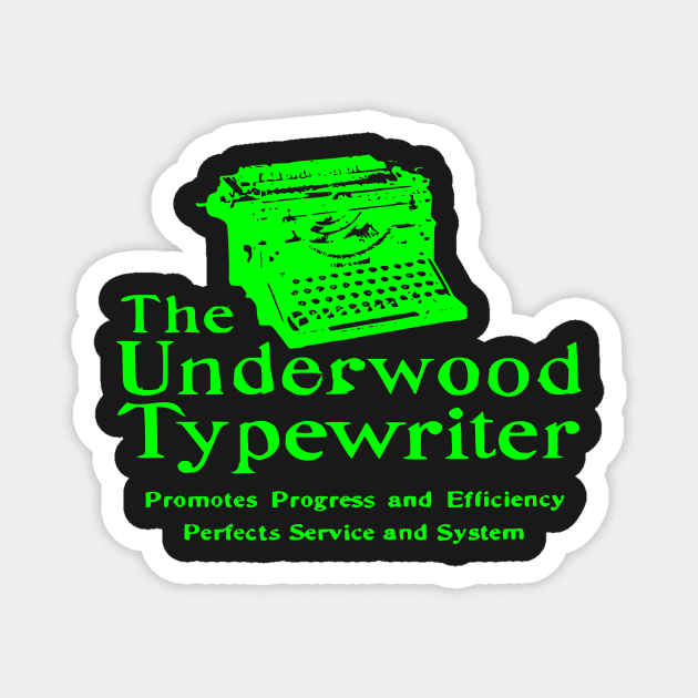 Old Ad Underwood Manual Typewriter Vintage Lime Magnet by MarniD9