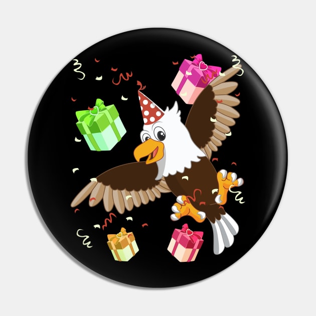 American Bald Eagle Birthday Gift Idea Pin by TheBeardComic