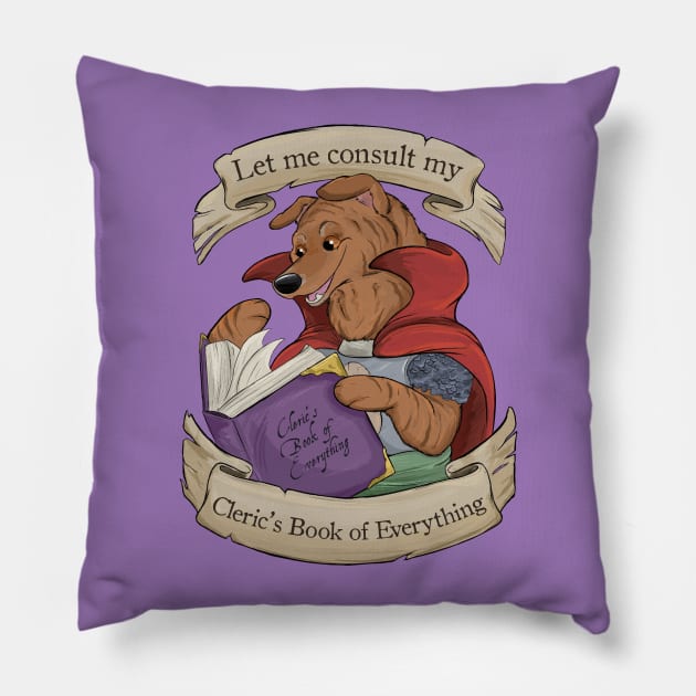 Cleric's Book of Everything Pillow by DnDoggos