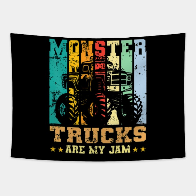 Monster Truck Car For Birthday Boy Youth  Adults Tapestry by MaciGalloway3