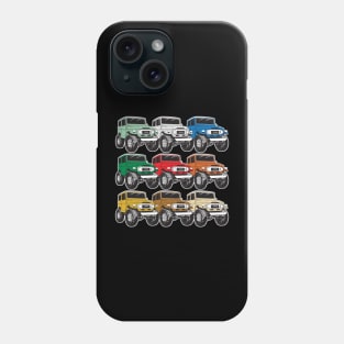 A Rainbow of Awesomeness (Stacked FJ40s) Phone Case