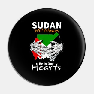 Sudan In Our He Sudan Map With Color Flag Proud Sudanese Pin