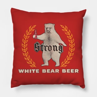 White Bear Beer Retro Defunct Breweriana Pillow