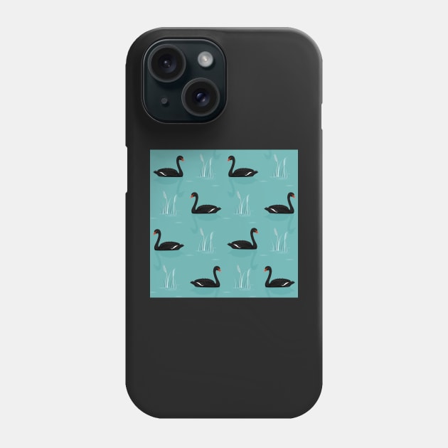 Black swans pattern Phone Case by Avisnanna