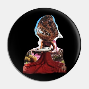 Dagon the Fabulous Collage Pin