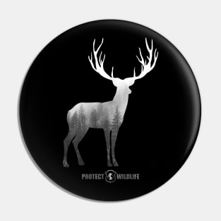 Protect Wildlife - Nature - Deer Silhouette Pin