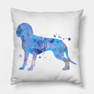 Bavarian Mountain Hound Dog Watercolor Painting Pillow