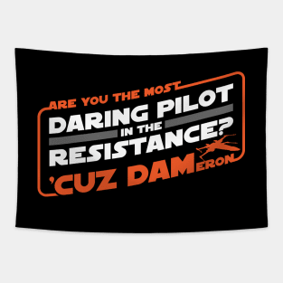 Daring Pilot Pickup Line Tapestry