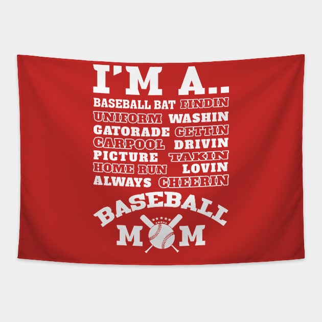 Baseball Mom Tapestry by Andreeastore  