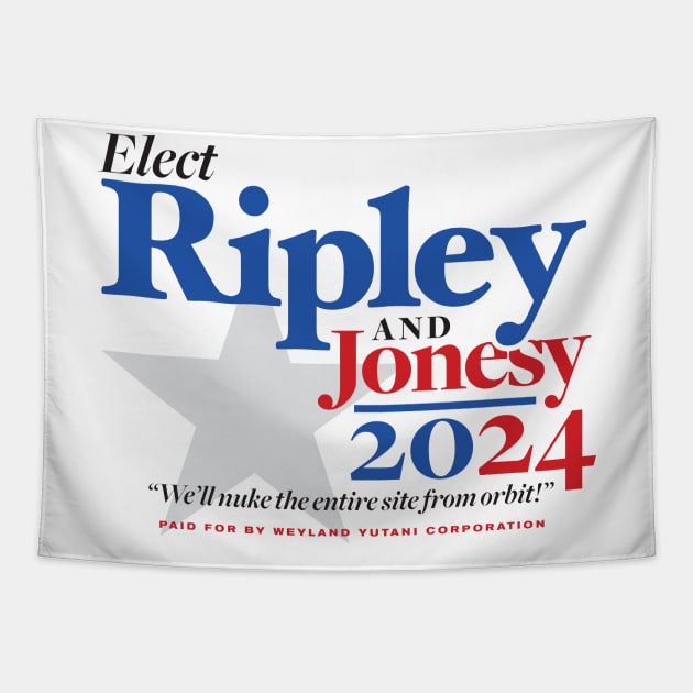 Ripley Jonesy 2024 Tapestry by MindsparkCreative