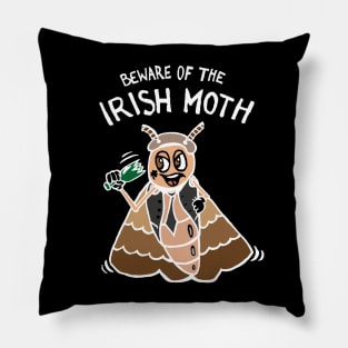 Beware of the Irish Moth / Mob (White) Pillow