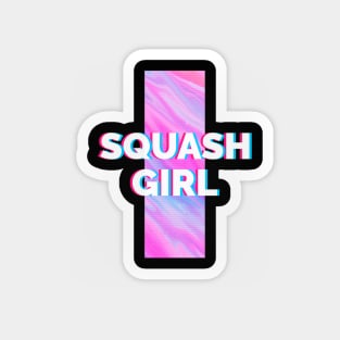 Squash girl squash player Magnet