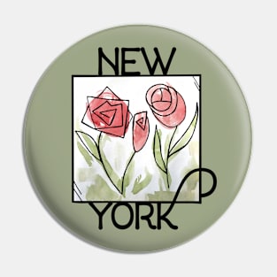 New York State Flower Pin