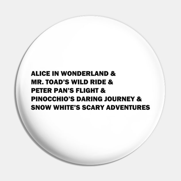 Dark Rides of Fantasyland Pin by duchessofdisneyland