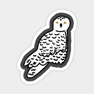 Snowy Owl Digital Drawing Magnet